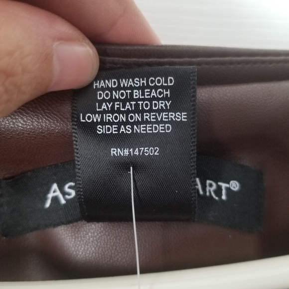 Sz 24 Ashley Stewart Peplum Faux Leather Jacket - Picture 8 of 12